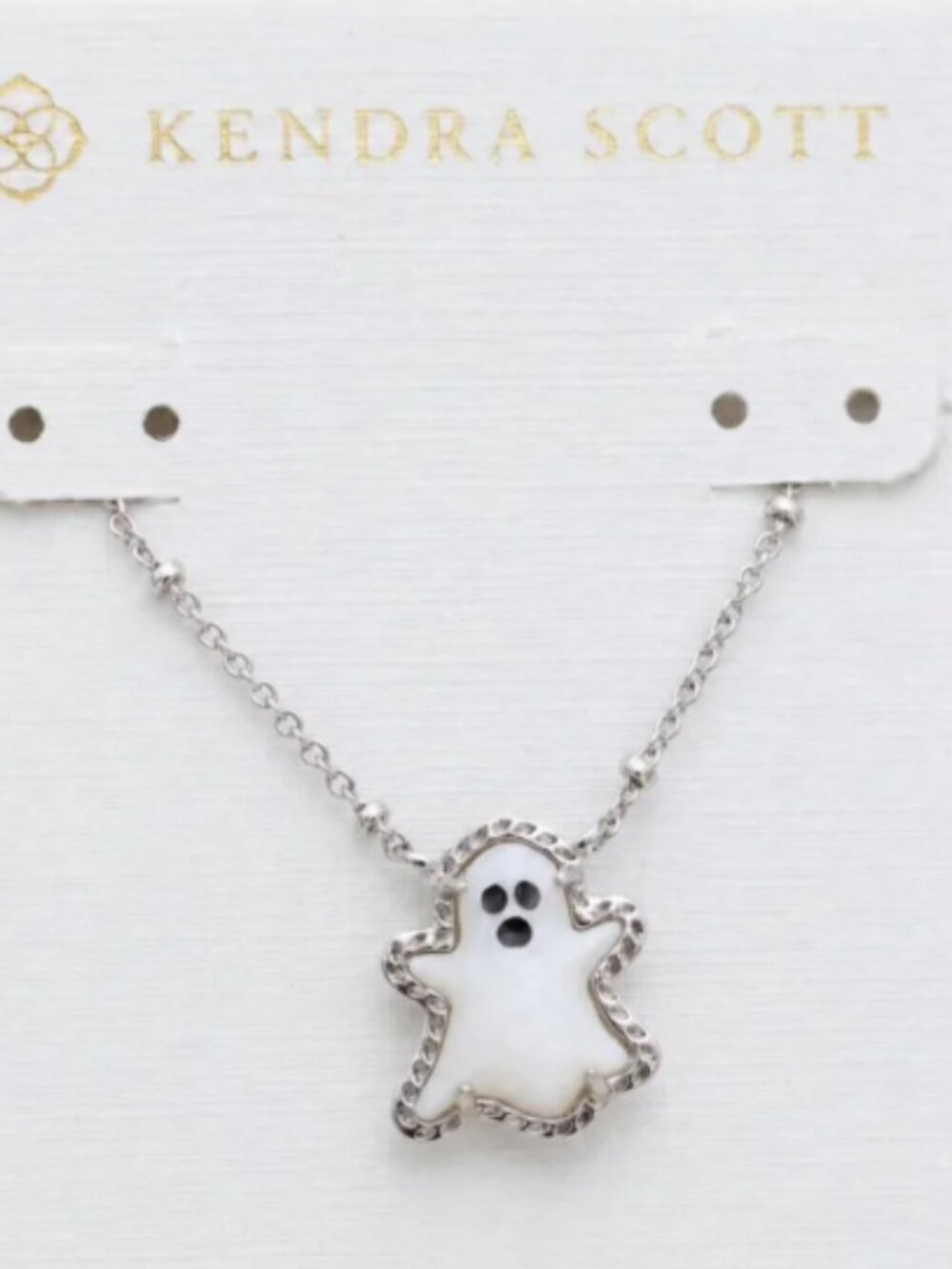 Kendra Scott Ghost Pendant Silver Necklace